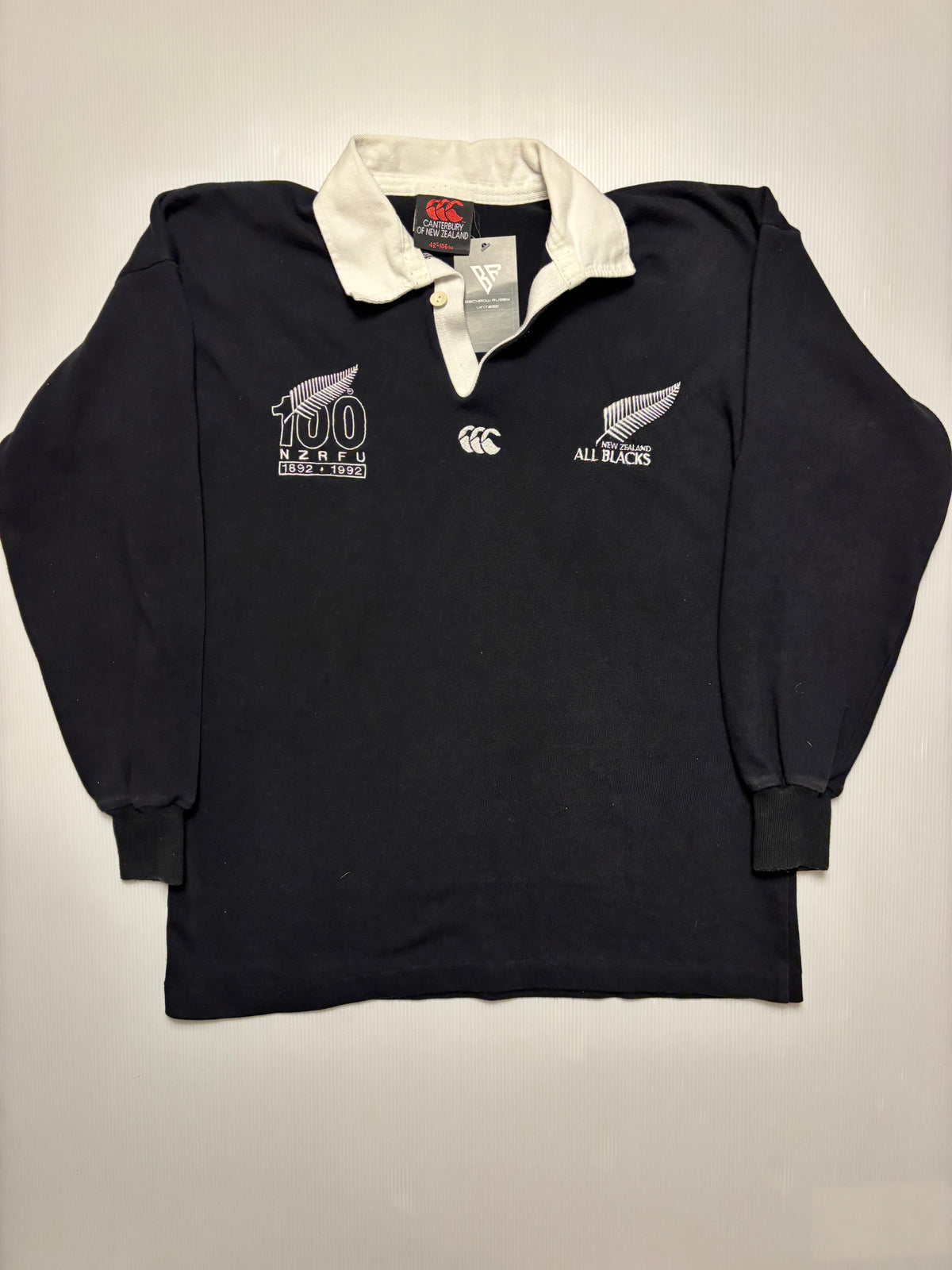 New Zealand All Blacks 1992 100th Anniversary Jersey - Medium