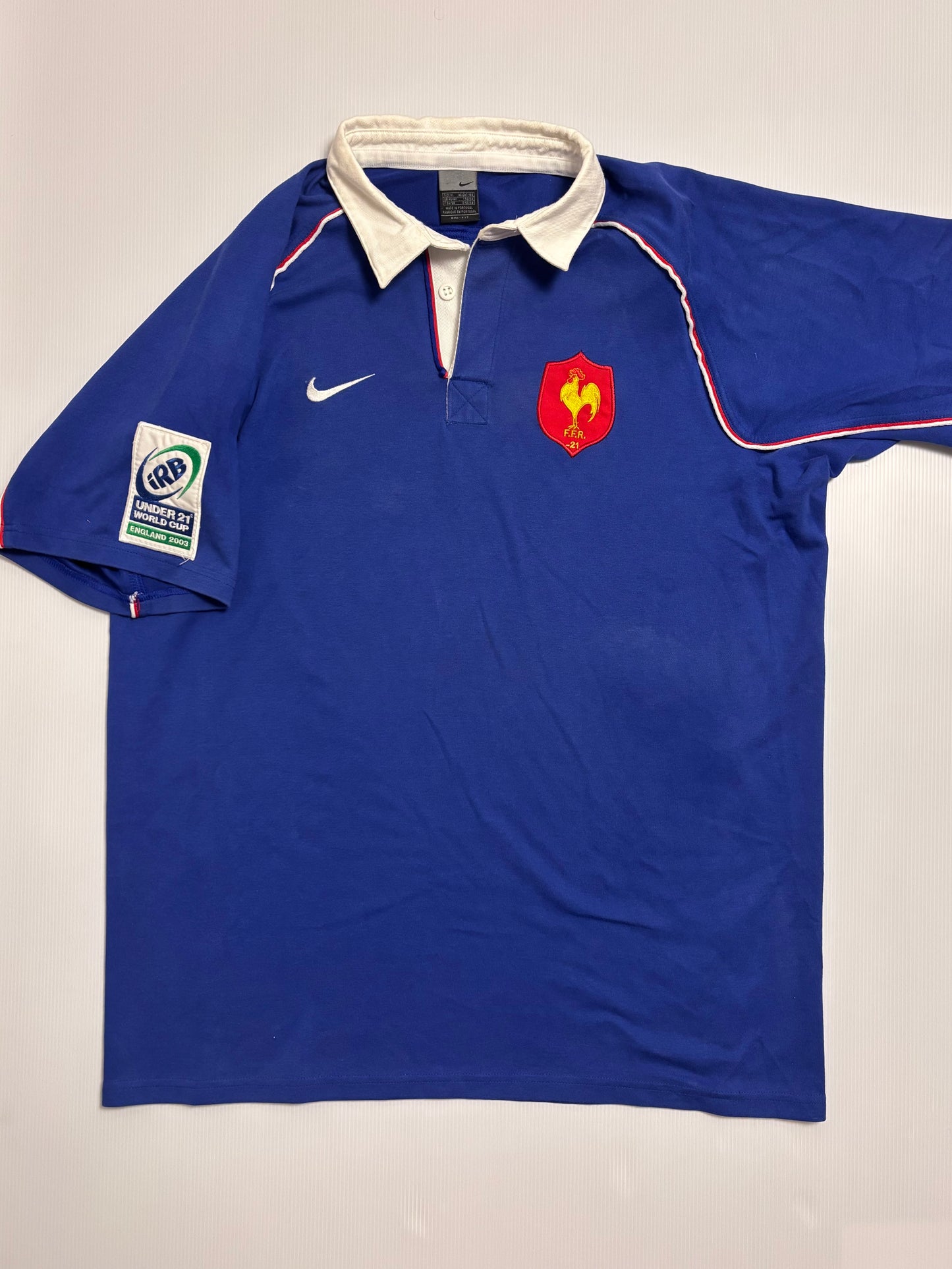 France Matchworn U/21 Jersey 2003 - XL/XXL